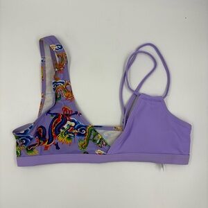 NWOT Shein Dragon Printed Bikini Top